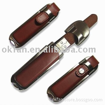 KF-U-17(Leather Casing USB Flash Drive)